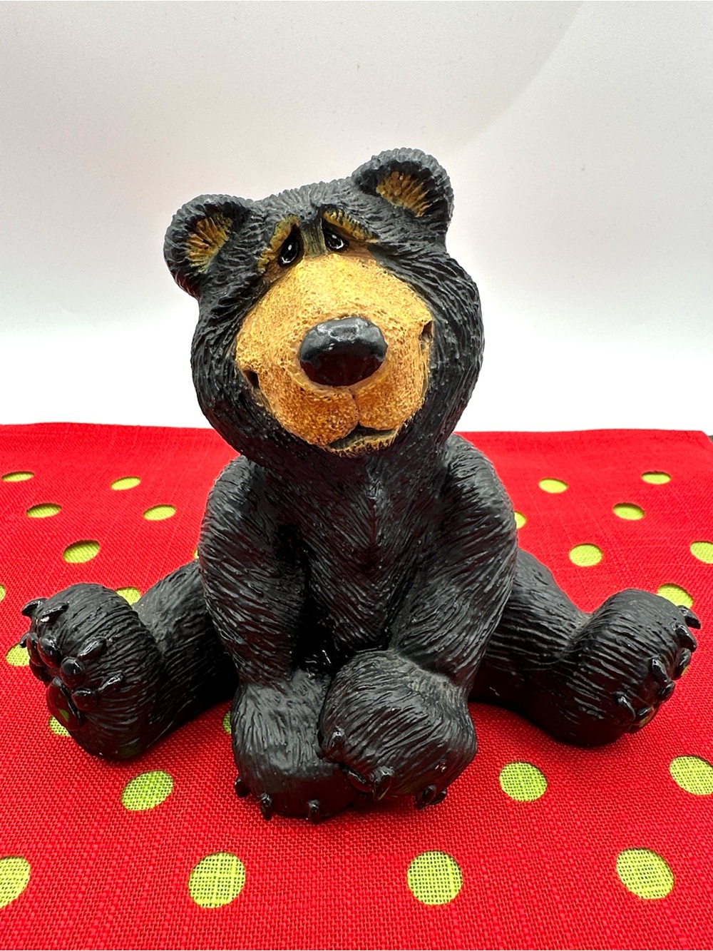 Paws & Claus Bear Figurine. 1999 Resin Collectible by Keith Hyton